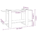 Libreria Nera 100x30x51 cm in Legno Multistrato