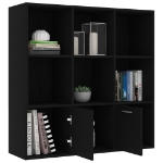 Libreria Nera 98x30x98 cm in Truciolato