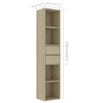 Libreria Rovere Sonoma 36x30x171 cm in Truciolato