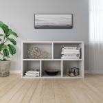 Libreria/Credenza Bianco Lucido 50x25x80 cm in Truciolato