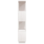 Libreria/Divisorio Bianco 80x25x132 cm Legno Massello di Pino