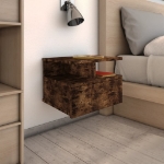 Comodini Pensili Rovere Fumo 2pz 40x31x27 cm Legno Multistrato