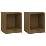 Comodini Marrone Miele 2 pz 35,5x33,5x41,5 cm in Legno di Pino