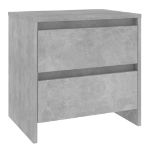 Comodino Grigio Cemento 45x34,5x44,5 cm in Truciolato