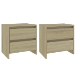 Comodini 2 pz Rovere Sonoma 45x34,5x44,5 cm in Truciolato