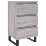 Comodino Grigio Sonoma 40x35x69 cm in Legno Multistrato