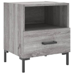 Comodino Grigio Sonoma 40x35x47,5 cm in Legno Multistrato