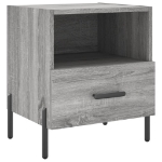 Comodino Grigio Sonoma 40x35x47,5 cm in Legno Multistrato