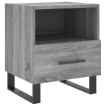 Comodino Grigio Sonoma 40x35x47,5 cm in Legno Multistrato