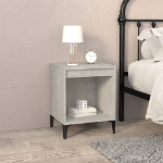 Comodini 2 pz Grigio Cemento 40x35x50 cm