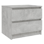 Comodini 2 pz Grigio Cemento 50x39x43,5 cm in Truciolato