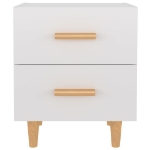 Comodini 2 pz Bianco Lucido 40x35x47,5 cm