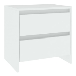 Comodino Bianco 45x34,5x44,5 cm in Legno Ingegnerizzato