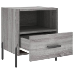 Comodino Grigio Sonoma 40x35x47,5 cm in Legno Multistrato