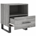 Comodino Grigio Sonoma 40x35x47,5 cm in Legno Multistrato