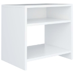 Comodini Bianchi 2 pz 40x30x40 cm Legno Ingegnerizzato