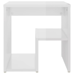 Comodini 2 pz Bianco Lucido 40x30x40 cm in Truciolato