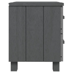 Comodino HAMAR Grigio Scuro 40x35x44,5 cm in Legno di Pino