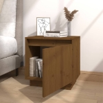 Comodini 2 pz Miele 40x30x40 cm in Legno Massello di Pino