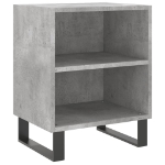 Comodini 2 pz Grigio Cemento 40x30x50 cm in Legno Multistrato