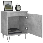 Comodini 2 pz Grigio Cemento 40x30x50 cm in Legno Multistrato