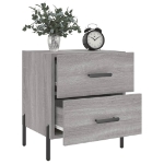 Comodini 2 pz Grigio Sonoma 40x35x47,5 cm in Legno Multistrato