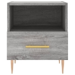 Comodino Grigio Sonoma 40x35x47,5 cm in Legno Multistrato