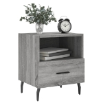 Comodini 2 pz Grigio Sonoma 40x35x47,5 cm in Legno Multistrato