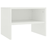 Comodini Bianchi 2 pz 40x30x30 cm Legno Ingegnerizzato