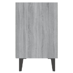 Comodini Gambe in Metallo 2 pz Grigio Sonoma 40x30x50 cm