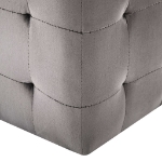 Comodini 2 pz Grigio 30x30x30 cm in Tessuto Vellutato