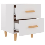 Comodini 2 pz Bianco Lucido 40x35x47,5 cm