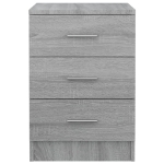 Comodini Grigio Sonoma 2 pz 38x35x56 cm in Legno Multistrato