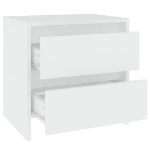 Comodino Bianco 45x34,5x44,5 cm in Legno Ingegnerizzato