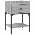 Comodini 2 pz Grigio Sonoma 40,5x31x60 cm in Legno Multistrato