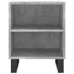 Comodini 2 pz Grigio Cemento 40x30x50 cm in Legno Multistrato