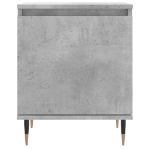 Comodino Grigio Cemento 40x30x50 cm in Legno Multistrato