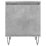 Comodini 2 pz Grigio Cemento 40x30x50 cm in Legno Multistrato