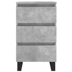 Comodini 2 pz Grigio Cemento 40x35x69 cm in Legno Multistrato