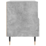 Comodino Grigio Cemento 40x35x47,5 cm in Legno Multistrato