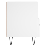 Comodino Bianco 40x35x47,5 cm in Legno Multistrato