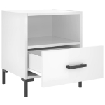 Comodini 2 pz Bianco Lucido 40x35x47,5 cm in Legno Multistrato