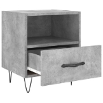 Comodini 2 pz Grigio Cemento 40x35x47,5 cm in Legno Multistrato