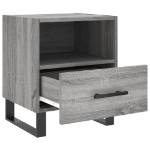 Comodini 2 pz Grigio Sonoma 40x35x47,5 cm in Legno Multistrato