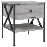 Comodini 2 pz Grigio Sonoma 40x42x45 cm in Legno Multistrato