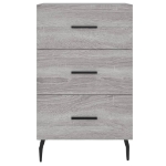 Comodino Grigio Sonoma 40x40x66 cm in Legno Multistrato