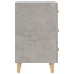 Comodino Grigio Cemento 40x40x66 cm in Legno Multistrato