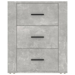 Comodino Grigio Cemento 50x36x60 cm in Legno Multistrato