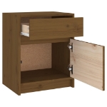 Comodini 2 pz Marrone Miele 40x31x50 cm Legno Massello di Pino