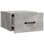 Comodini a Muro 2 pz Grigio Cemento 35x35x20 cm